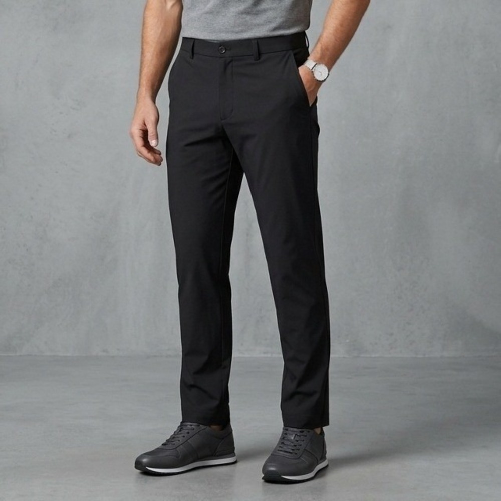 Lauren Ralph Lauren Mens Black Stretch Cotton Nylon Chino Pants‎ 36W x 30L